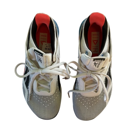 Reebok Nano X Tennis Cross Training Running Shoe White Blue Orange (Size 9.5) - Picture 4 of 16